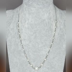 Beautiful IPS Sterling Silver and Cultured Pearl Necklace